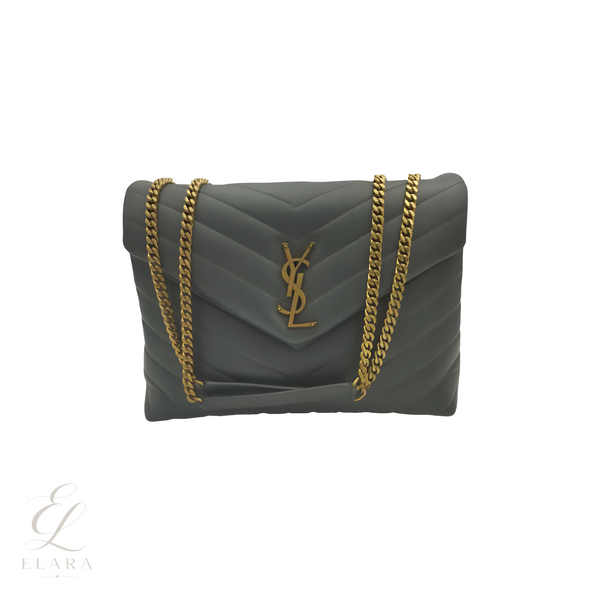 Saint Laurent | Loulou Grey-Golden Bag