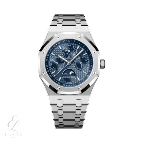 Audemars Piguet | Perpetual Calendar Silver Blue Dial Watch – product image 1
