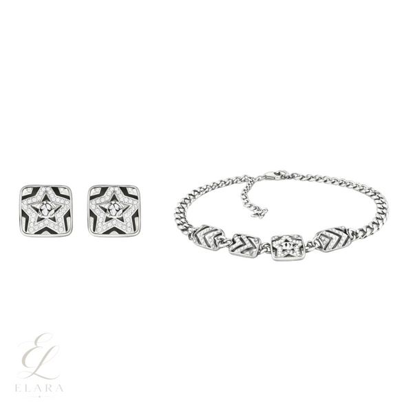 Chanel | CC Logo Star Pendant Necklace Earrings Set