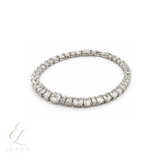 Dior | Solitaire Crystal Necklace And Bracelet Set Silver – product image 2