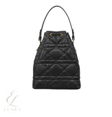 Dior | Caro Bucket Black Macrocannage Lambskin Bag – product image 3