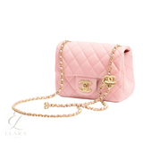 Chanel | Mini Flap Pink Lambskin Leather With Gold-Tone Hardware Bag – Gold Tone – product image 2