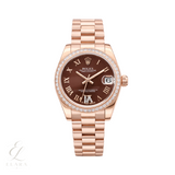 Rolex | Datejust Chocolate Roman Diamond Bezel Watch – product image 1
