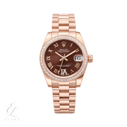 Rolex | Datejust Chocolate Roman Diamond Bezel Watch – product image 1