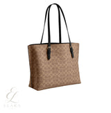 Coach | Mollie Tote Signature Coated Bag – Black – product image 2