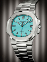 Patek Philippe | Nautilus Blue Dial Silver Tone Watch – product image 4