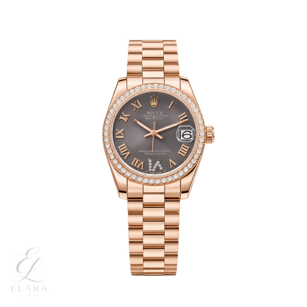 Rolex | Datejust Diamond Bezel Black Dial Watch