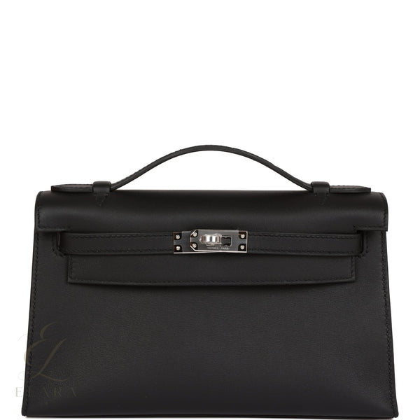 Hermès | Kelly Pochette Black Swift Bag