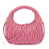 Miu Miu | Wander Shoulder Matelassé Nappa Leather Bag – Pink – product image 2