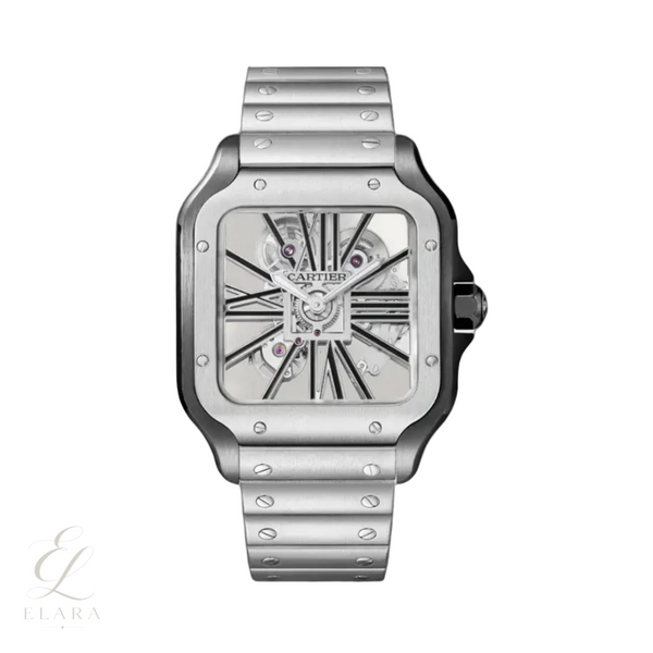 Cartier | Santos de Diamond Silver Watch