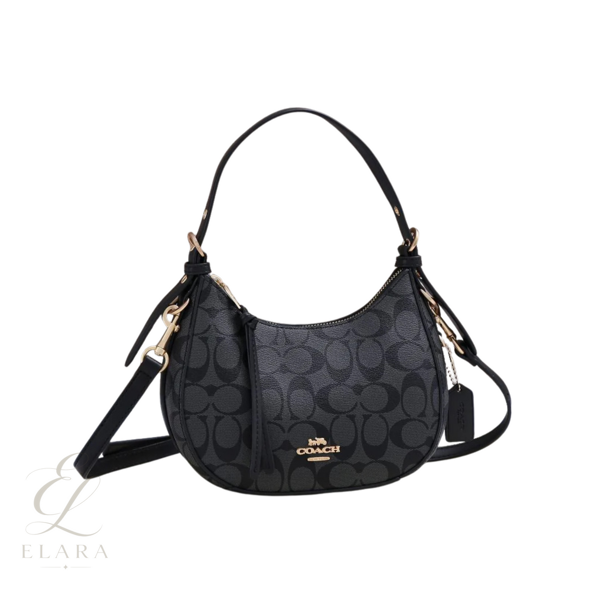 Coach | Kleo Hobo Signature Canvas Cocoa Almond Bag – product image 1