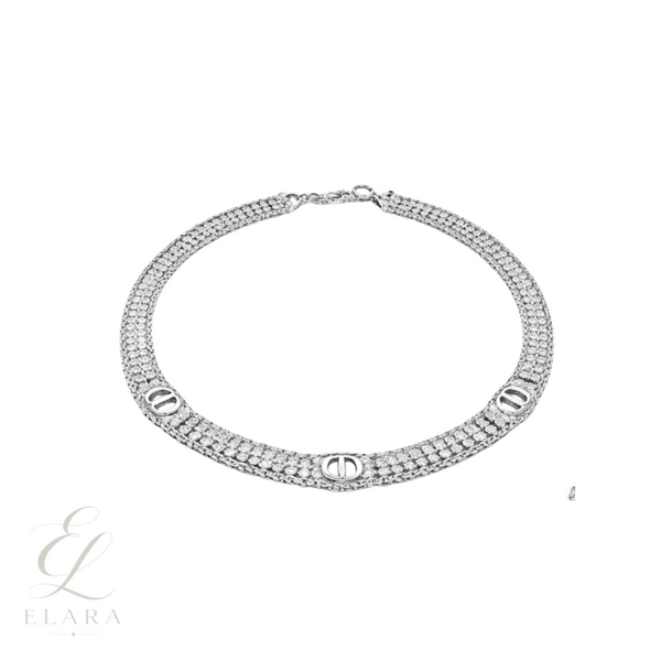 Dior | CD Logo Chain Necklace Earrings Set