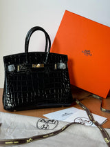 Hermès | Birkin 35 Porosus Crocodile Bag – Black – product image 4