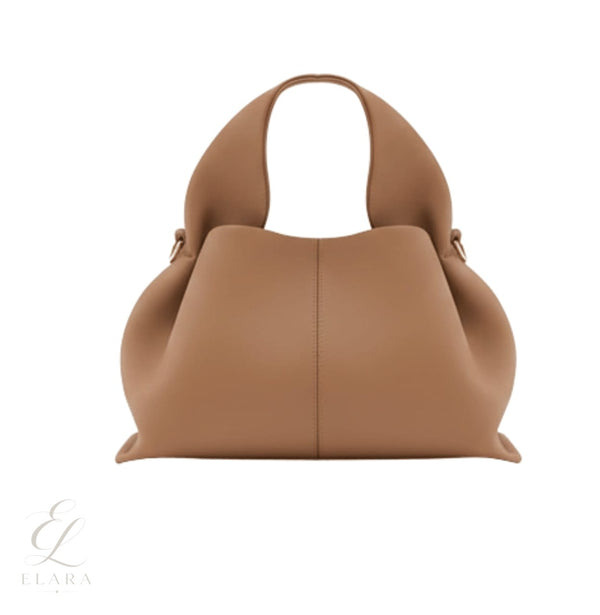 Polène | Numéro Neuf Mini Textured Taupe Leather Bag