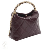 Chanel | Hobo Deep Burgundy Quilted Leather Gold-Tone Hardware Bag – Gold Tone – product image 2