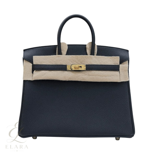 Hermès | Birkin 25 Noir Togo Leather Gold Hardware Bag – Black