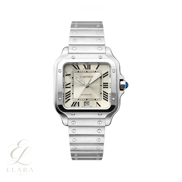 Cartier | Santos de Automatic White Dial Silver Watch