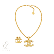 Chanel | Vintage Alhambra Diamond Set Yellow Gold Jewelry – product image 1