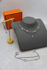 Hermès | Chaine D Ancre Farandole Multi Strand Set Silver Crystals Jewelry – product image 2