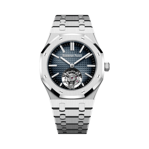 Audemars Piguet | Selfwinding Flying Tourbillon Silver Smoked Blue Dial Watch – product image 1