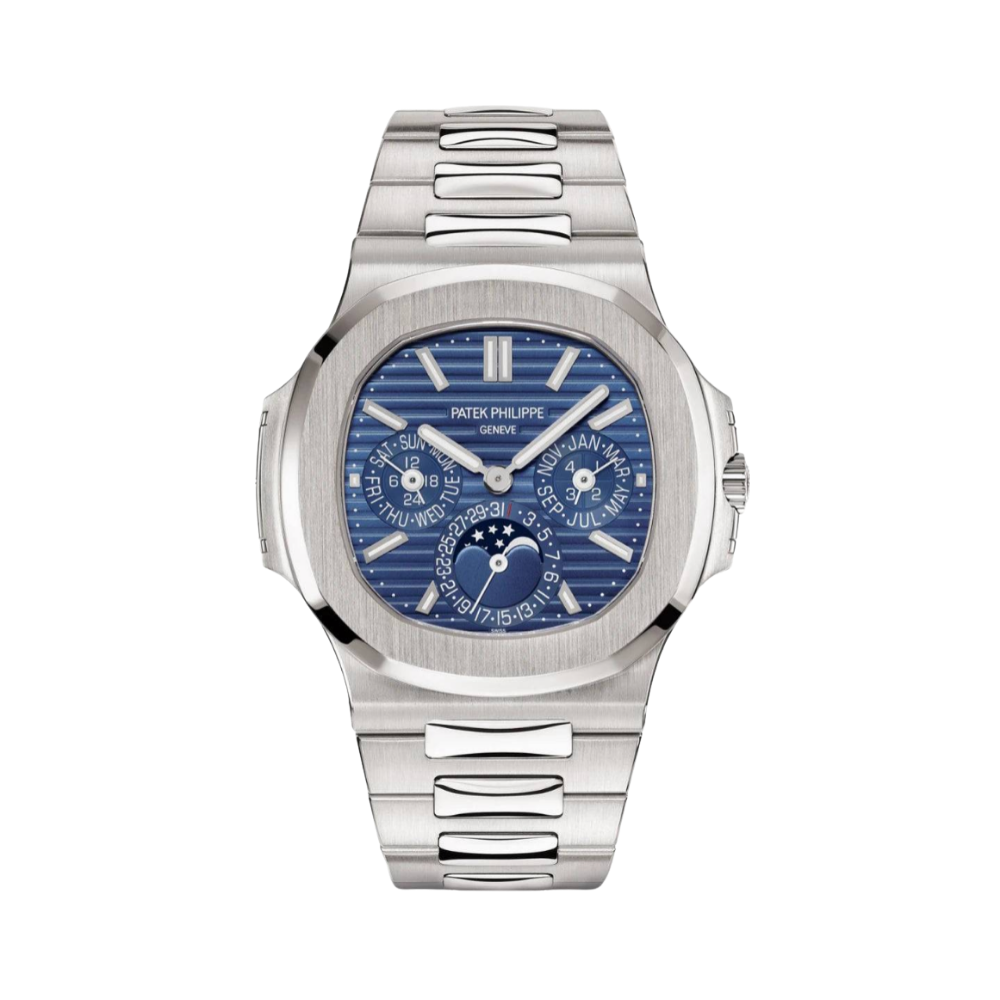 Patek Philippe | Nautilus Blue Dial Silver Tone Watch – White Gold, White – product image 1