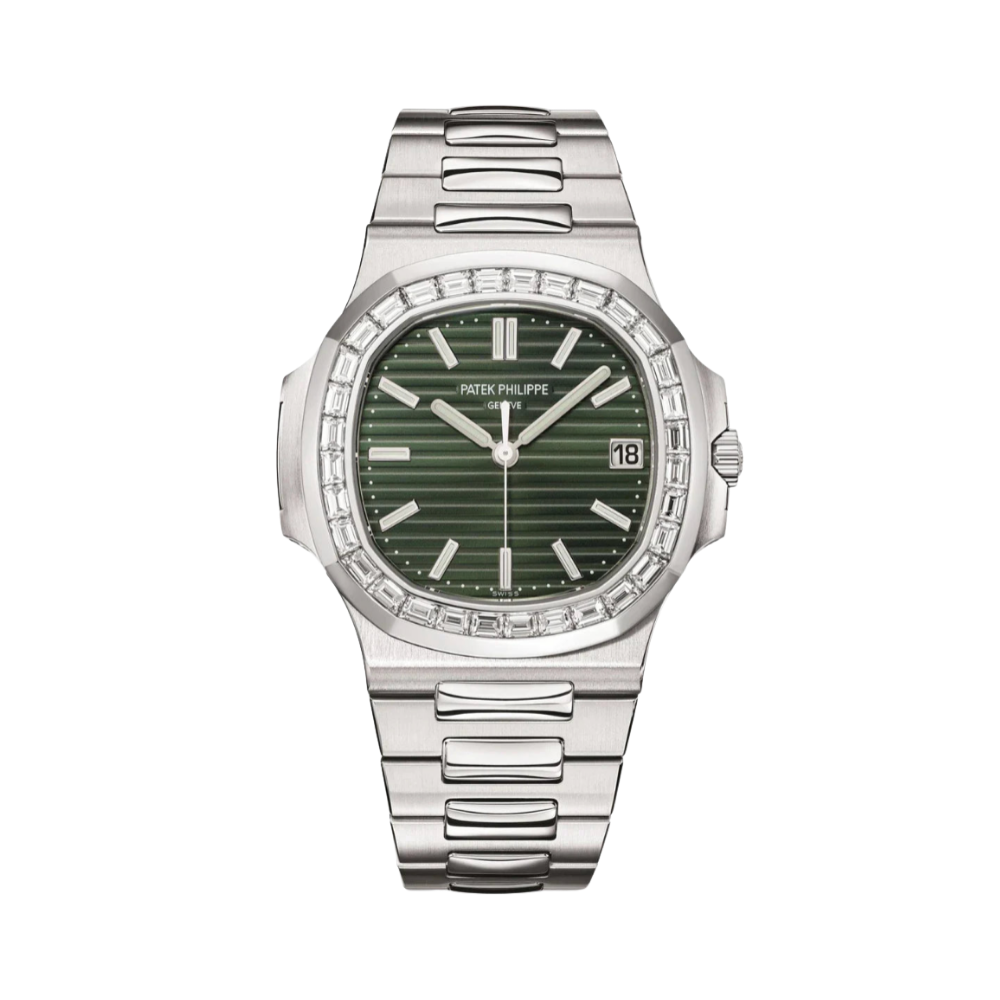 Patek Philippe | Nautilus Green Dial Silver Tone Watch – product image 1