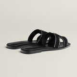 Hermès | Oran Black Studded Slides – product image 3
