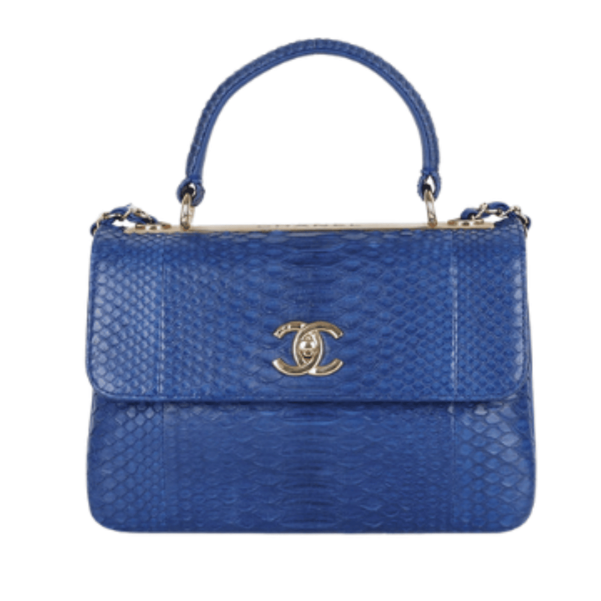 Chanel | Blue Python Small Trendy CC Dual Handle Flap Bag – product image 1