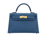 Hermès | Mini Kelly 20 Deep Blue Epsom Leather Gold Hardware Bag – product image 1