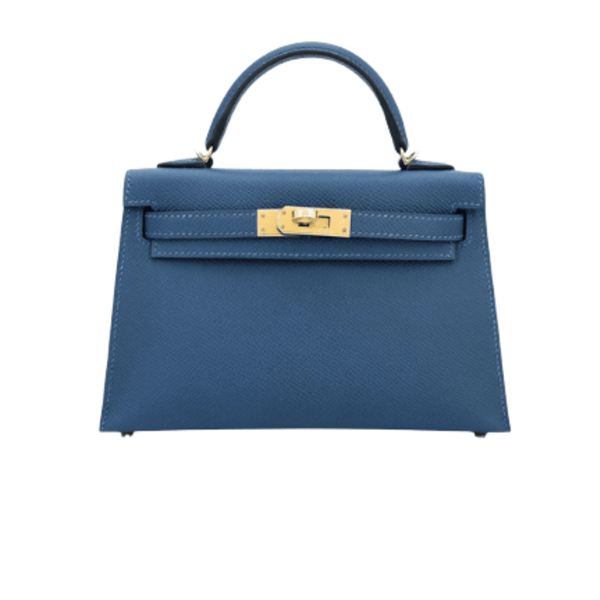 Hermès | Mini Kelly 20 Deep Blue Epsom Leather Gold Hardware Bag