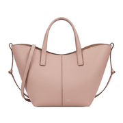 Polène | Cyme Mini Textured Pink Leather Bag – product image 1