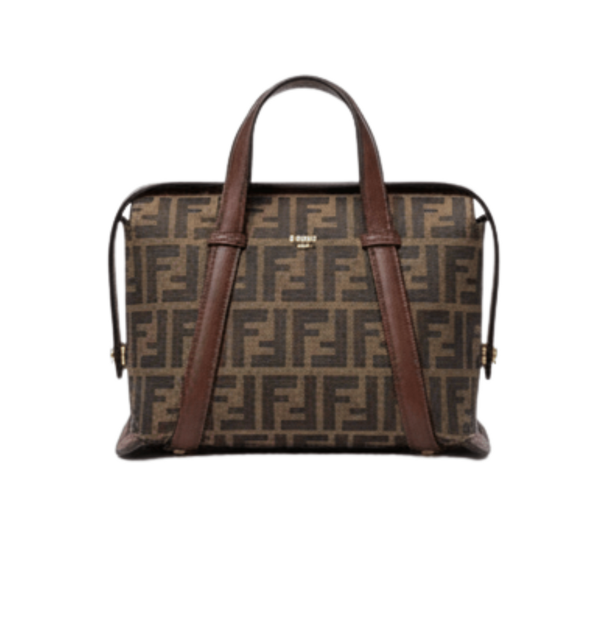 Fendi | Ff Jacquard Medium Boston Bag – Brown – product image 1