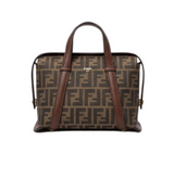 Fendi | Ff Jacquard Medium Boston Bag – Brown – product image 1