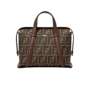 Fendi | Ff Jacquard Medium Boston Bag – Brown – product image 1