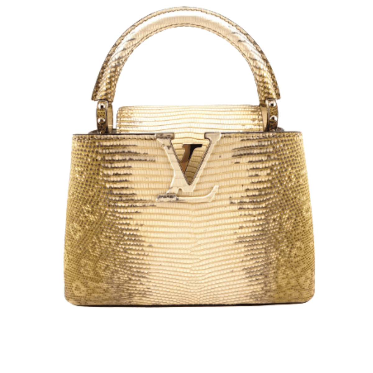 Louis Vuitton | Capucines Gold-Colored Snakeskin Bag – product image 1